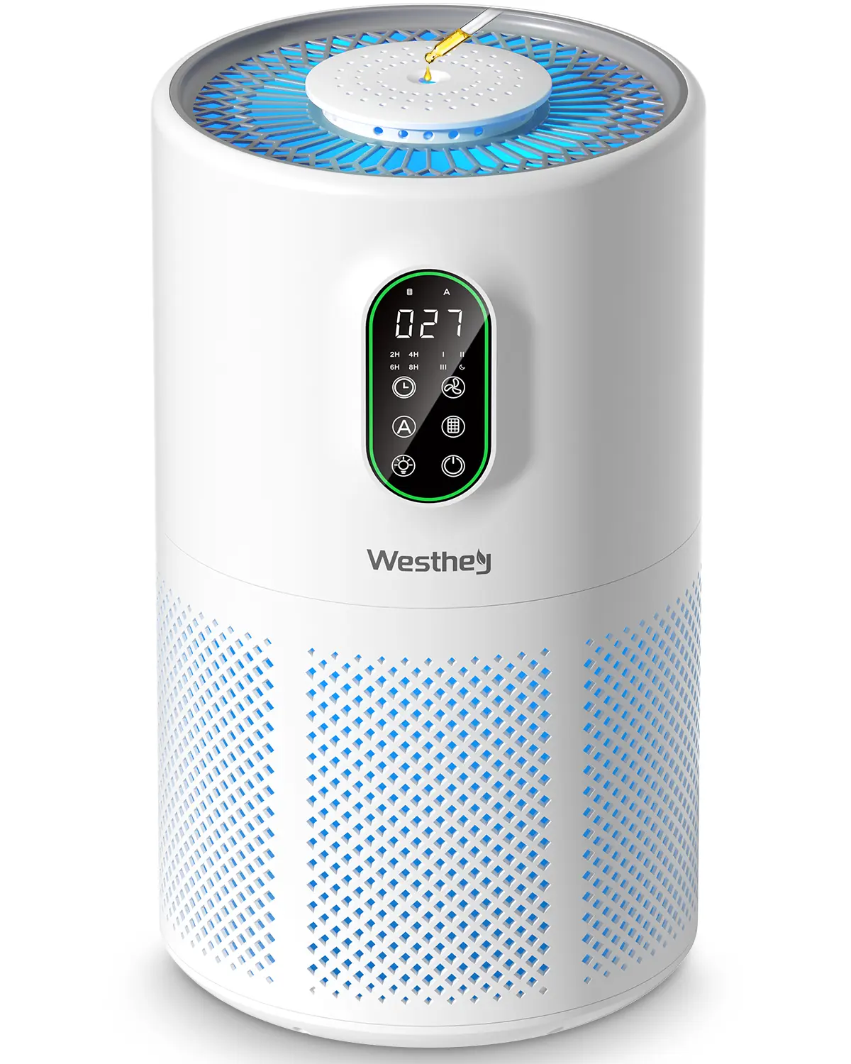 Air Purifiers for Home Large Room 1650 Ft² with Washable Filters, WESTHEY H13 HEPA Air Purifier with Fragrance Ambient Light Auto, Air Cleaner for Wildfire Smoke Dust Pollen Pets Hair Odor