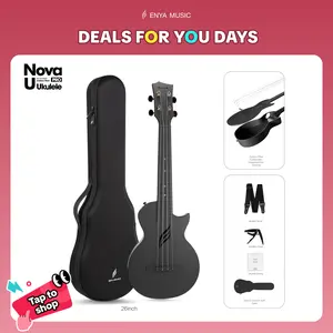 【Enya Tenor Ukulele】（NOVA U PRO） 26 Inch Carbon Fiber Cutaway Travel Ukelele for Adult with Beginner Bundle Kit Including Case, Strap, Capo and Strings, Christmas Gift, TikTokShopHolidayHaul