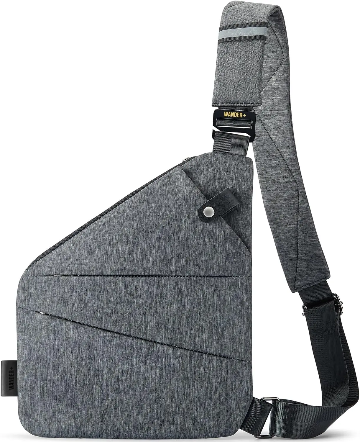 Anti-Theft Crossbody Bag, Multi-Pocket Slim Sling Bag for Travel Sport Work, Men Women