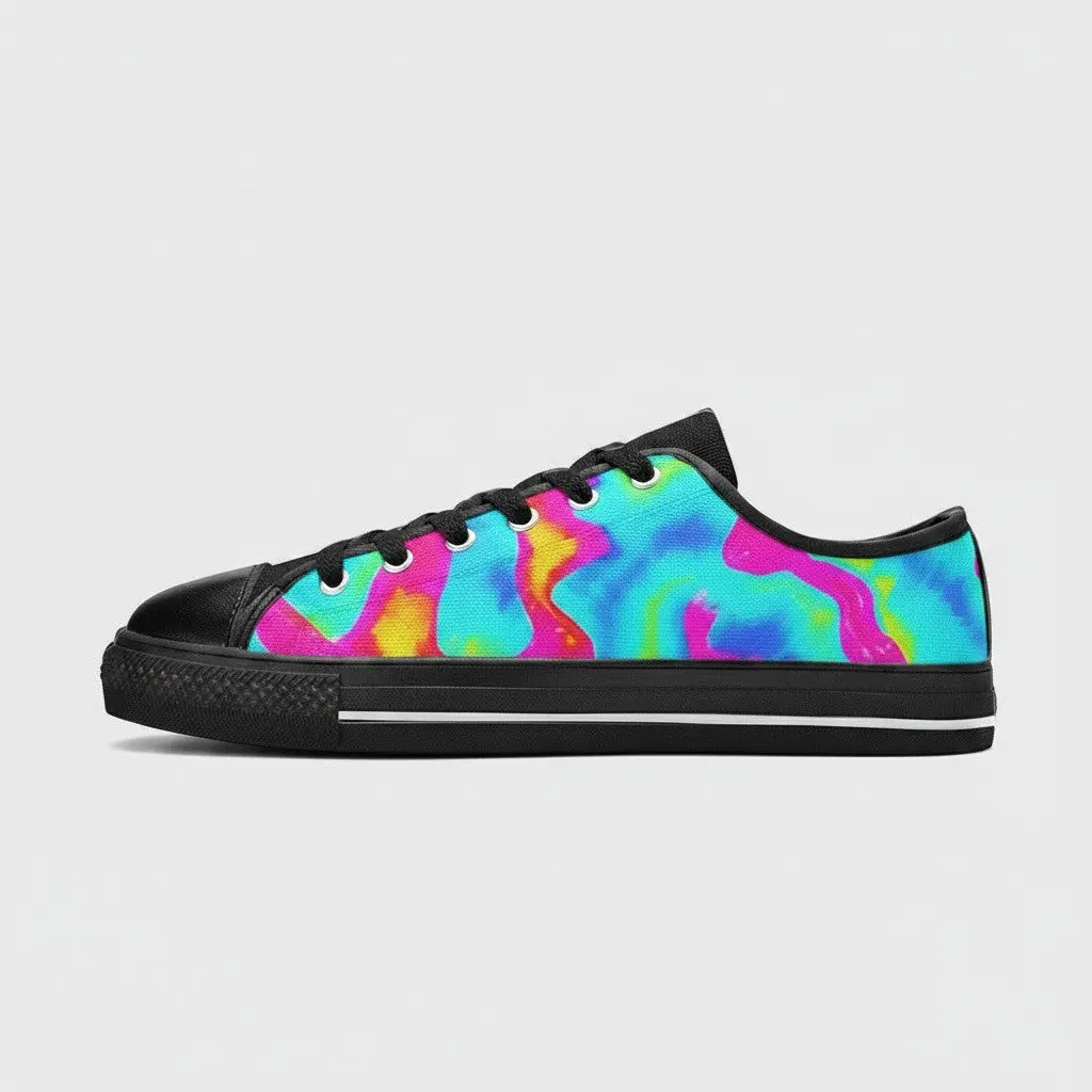 MEN'S Tie Dye Splash Retro Shoes | Freaky Shoes®