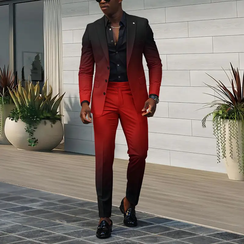 suit set 2025 European And American New Style Gradient Casual And Fashionable Suit Trousers Set