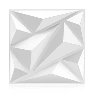 Aadesh 3D Wall Panel (Includes One Roll of Mounting Tape), Interior Wall Decor, Diagonal Diamond Diamond Textured Pattern for Living Room, Lobby, Bedroom, Hotel, Office, Game Room, TV Backsplash, 11.8 x 11.8 Inches (Approx. 30 x 30 cm)