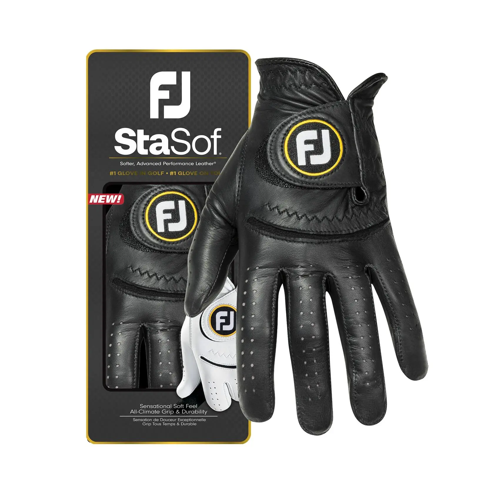FootJoy Men's StaSof Golf Glove - Black