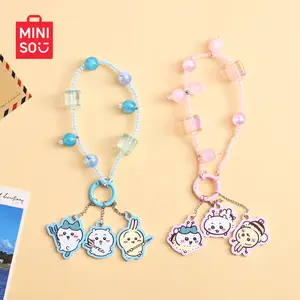 MINISO Genuine Chiikawa Acrylic Charm Pendant, Bag & Phone Beaded Strap, Cute Anime Merchandise with Usagi & Hachiware, Lightweight Durable, Perfect for Bags Phones Keys, Ideal Gift for Anime Fans