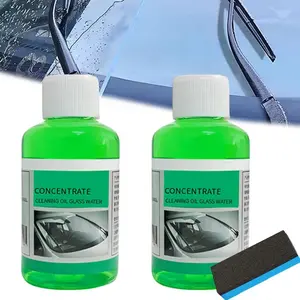2PCS Upgraded Powerful Cleaner Concentrate for Car Oil Film - Glass Oil Film Remover, Windshield Wiper Fluid, Crystal Coating for Car Plastic Parts, Car Windshield Cleaner 50ML