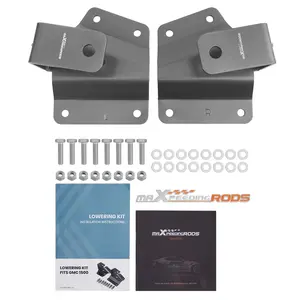 Lowering Kit 2" Rear Drop Hangers compatible for Chevy Silverado 1500 2WD Short Bed 99-06