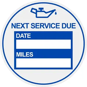 2 inch 102 count Next Service Due Static Cling Labels Easy Remove Oil Change Stickers - Static Cling Labels-... (Blue 2 inch)