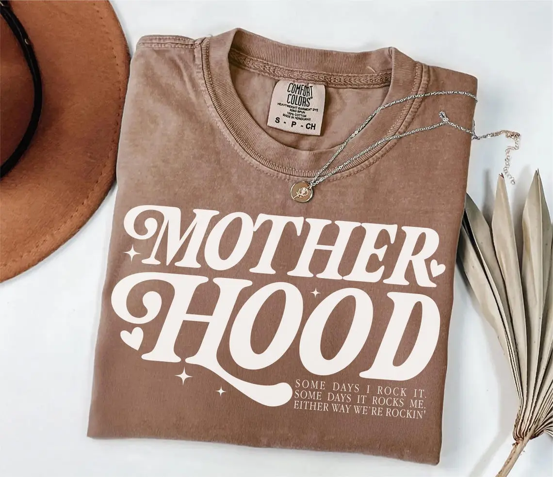 Comfort Color Mother Hood T-shirt, Trendy Mama T-shirt, Cool Mom Life Club T-shirt, Motherhood Trendy, Trendy Outfits Summer, July Gift For Her