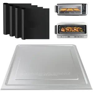 Crumb Tray for Ninja Foodi SP101 SP151 Air Fryer, Replacement Tray with 4 Pack Oven Liners Reusable Replacement Crumb Tray Sturdy and Durable Accessories for Ninja Air Fryer Ovens