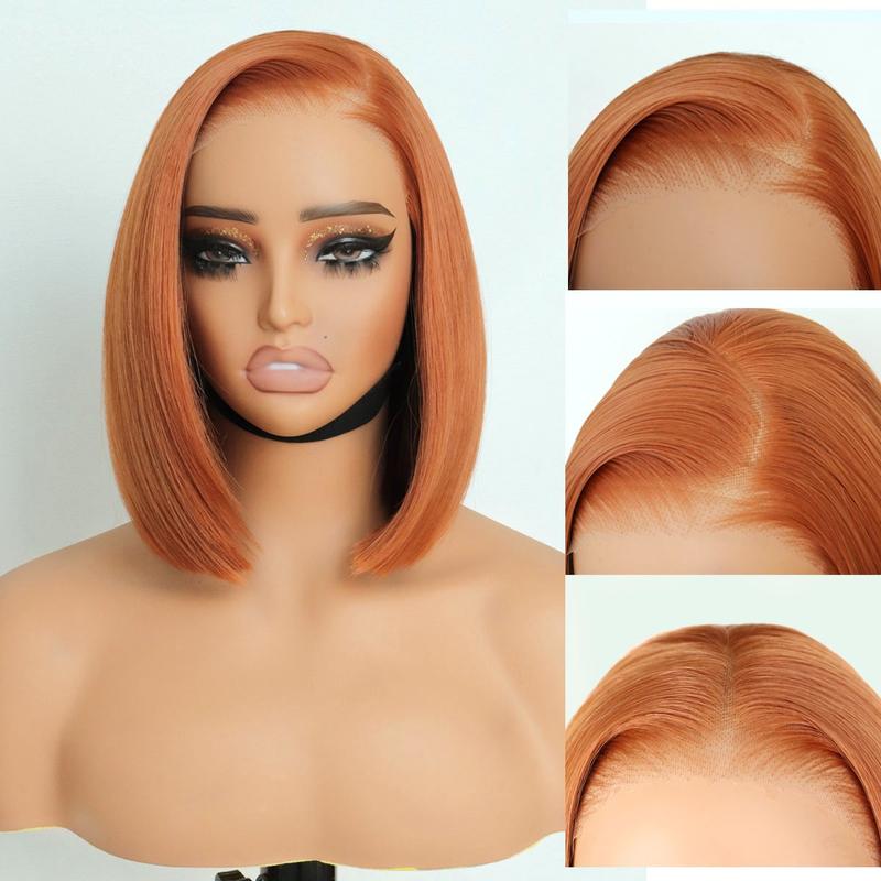 U&A Hair 9x7 Glueless Synthetic Wear and Go Bone Straight Wigs Double Drawn Bob Wig High Density, Vivid Self Growing Clean Hairline with Tiny Knots U&A Hair 9x7 Glueless Synthetic Wear and Go Bone Straight Wigs Double Drawn Bob Wig High Density, Vivid Self Growing Clean Hairline with Tiny Knots