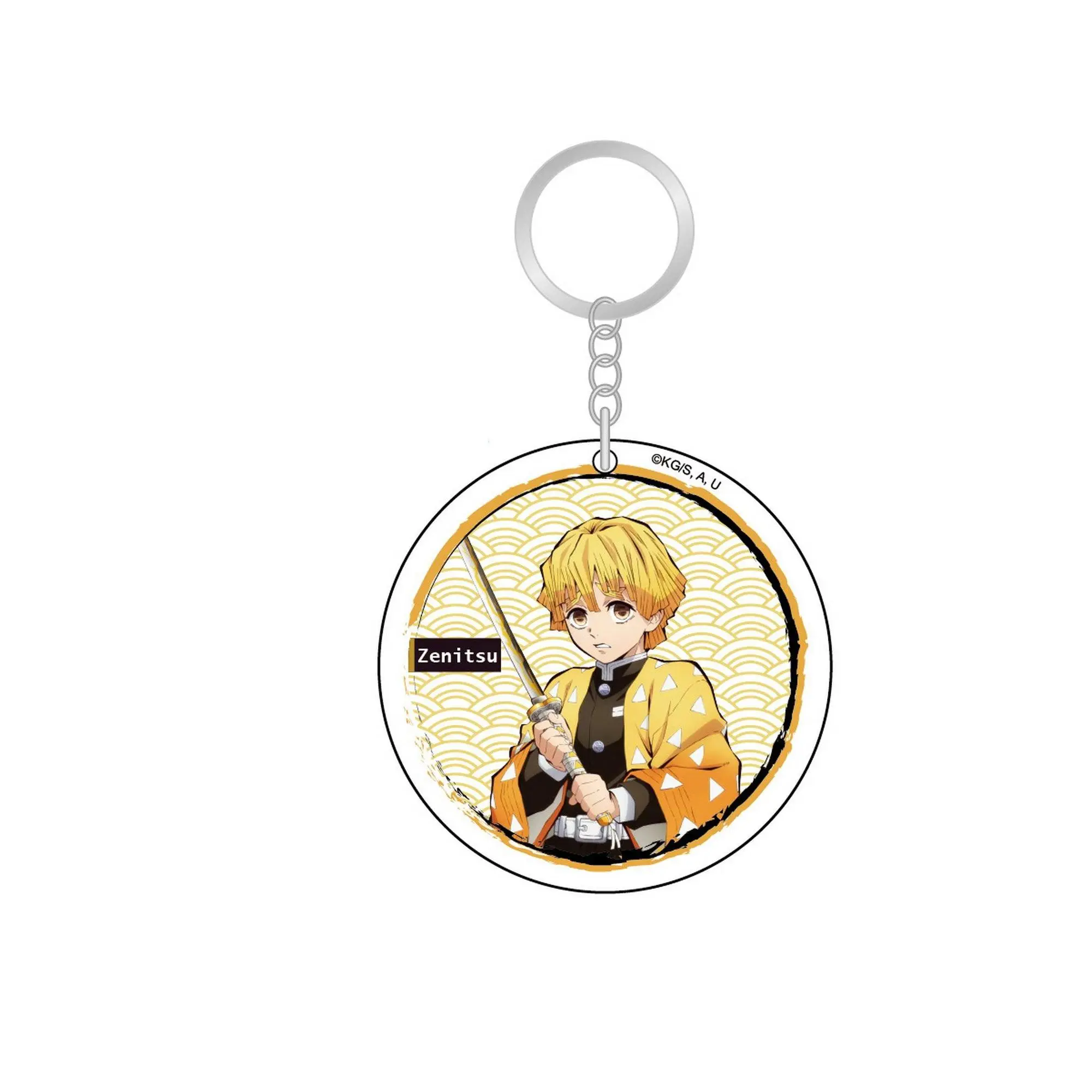 Demon Slayer - Zenitsu Agatsuma Acrylic Circle Keychain