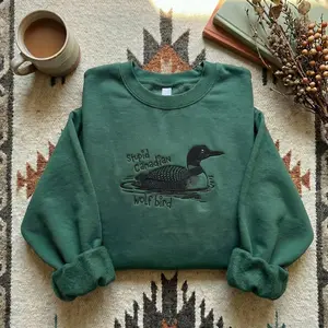 Embroidered Stupid Canadian Wolf Bird Heated Rivalry Team Hollanov Sweatshirt, Heater Rivalry Embroidered shirt, LGBT Hockey Romance Shirt