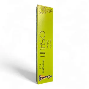 Ohli-Way Oshun Yellow Incense Sticks - 7-in-1 Mix Spiritual Aromatherapy Fragrance Scent for Cleansing, Love, Prosperity - 70 Sticks Home Fragrance Supply