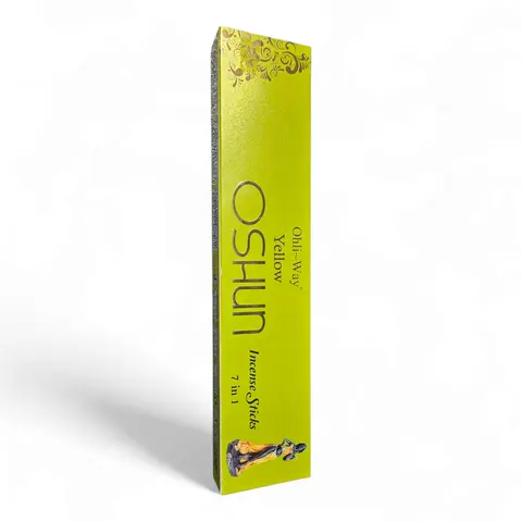Ohli-Way Oshun Yellow Incense Sticks - 7-in-1 Mix Spiritual Aromatherapy Fragrance Scent for Cleansing, Love, Prosperity - 70 Sticks Home Fragrance Supply