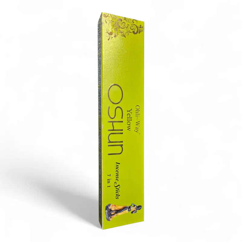 Ohli-Way Oshun Yellow Incense Sticks - 7-in-1 Mix Spiritual Aromatherapy Fragrance Scent for Cleansing, Love, Prosperity - 70 Sticks Home Fragrance Supply