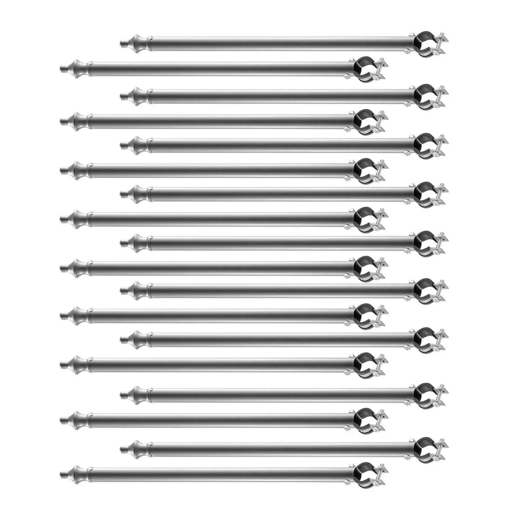 Chain Link Fence Extender 18 Pack - 27.4" Galvanized Post Extender - U Bracket, Barbed Wire Extension for Privacy & Pet Containment - Fits 1.3-1.5" Posts 18 Pieces