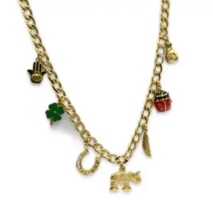 Lucky Charms Necklace - Classic Design with Colorful Charms, Ideal for Everyday Wear