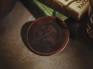 VG Leather Coasters - Set Of Four Tableware