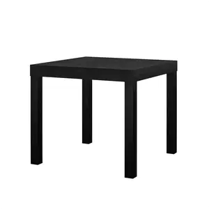 Parsons End Table Black Oak Simple Sturdy Design Water Resistant Finish Minimalistic Dorm Room & Small Apartment Friendly