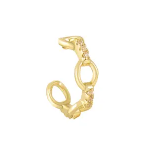 EVRY JEWELS Gold or Silver Plated Women's Dazzled Ear Cuff