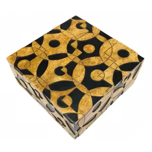 Interlocking Circles Soapstone Trinket Decor Box