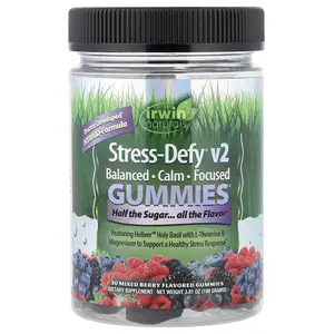 Irwin Naturals Stress-Defy® v2 Gummies, Mixed Berry, 30 Gummies