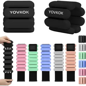 Wrist Weights, Silicone Adjustable Ankle Weights for Women Men - Strengthen Arms and Legs Ideal for Home Gym Workout, Running, Yoga, Pilates, Barre, Exercise, Strength Training