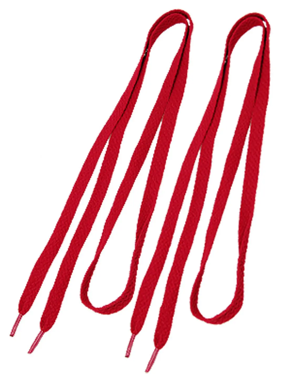 INSPIRE CHIC Pair Durable Red Flat Laces Shoestring Bootlace Ultra Length