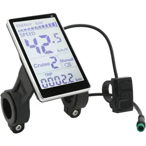 Electric Display Panel E Scooter Speed Monitor, 5 Pin M5 LCD Panel Screen for 31.8 22.2mm Electric Bikes, 24V 36V 48V 60V Universal E Scooter M5 Display