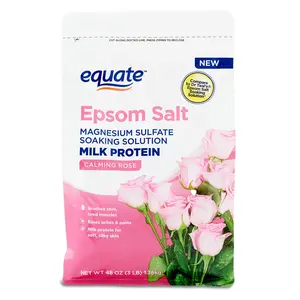 Equate Epsom Salt Bath Soak with Rose Oil & Milk Protein 3 lb Calming Relaxation Muscle Relief Soothing Magnesium Sulfate Solution