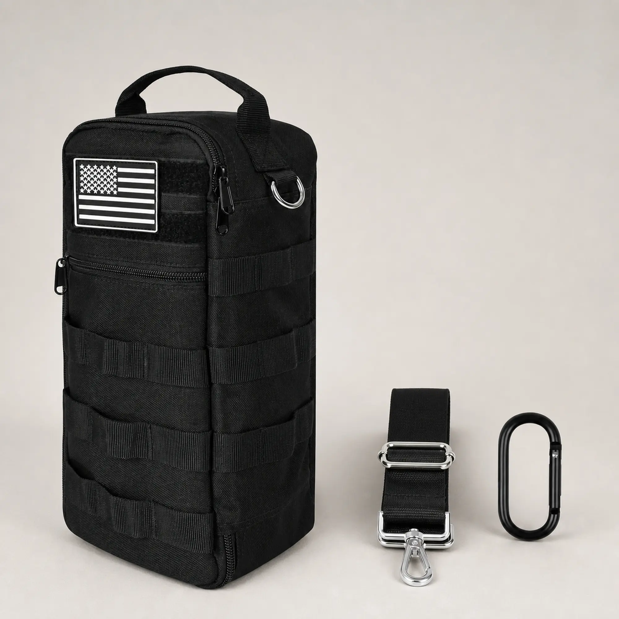 RSRYZD Tactical Tool Pouch for Electricians, 13-Inch Heavy-Duty 900D Oxford Tools Organizer with Shoulder Strap, Water-Resistant Compact Bag for Small Jobs, Tool Pouches, Construction Tool Pouch