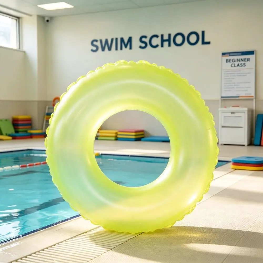 1pc Transparent Smooth-Surface Inflatable Swimming Rings - Adult & Kids Water Sports Training Floats, Portable Pool & Beach Toys, Outdoor Water Entertainment Equipment