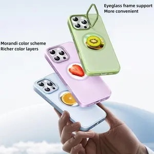 Yeocase TPU Shockproof Magnetic MagSafe Smartphone Case with Camera Ring Holder, NFC E-Ink Compatibility, Ultra-Thin Customizable Solid Color Casing - Instant Back Change, Protection Accessories for iPhone 16/17 Pro/Max, Birthday Gift