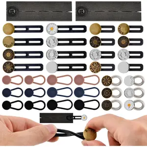 Button Extenders for Jeans, 36 count Adjustable No-Sew Button Extender for Pants, Invisible  Extender Fits Women and Men Skirts Clothing Supplies
