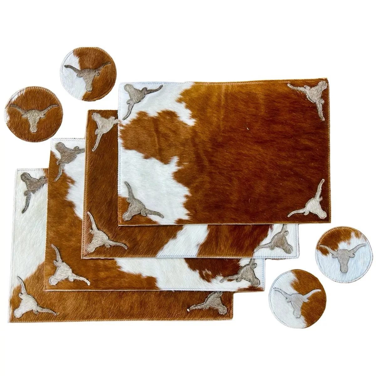 Genuine Leather Placemats and Coasters for Tableware