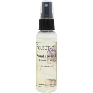 Sandalwood Linen and Sheet Spray - No Artificial Colors, Parabens, or Preservatives - Long-Lasting Scent for Bed, Fabric & Pillow