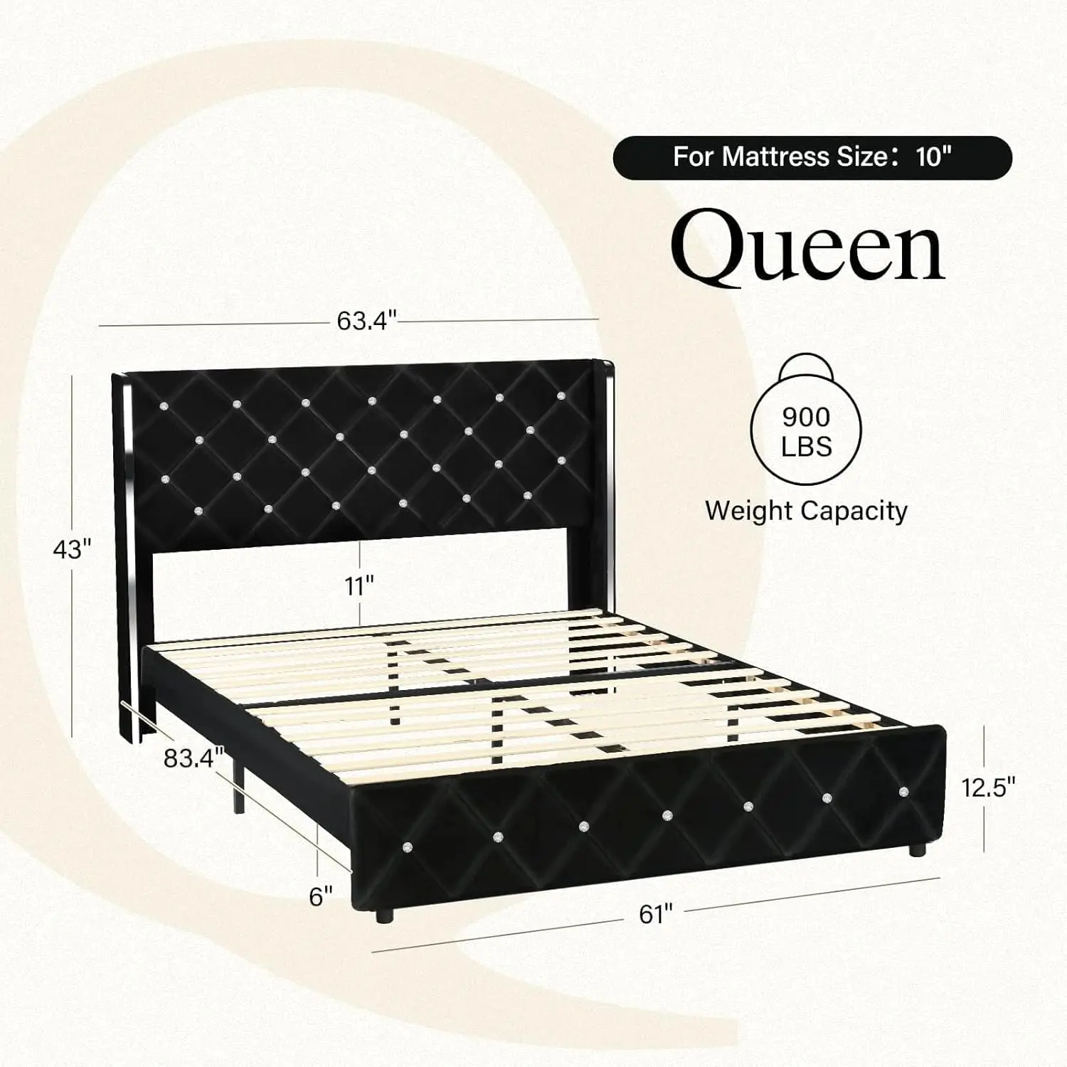 Queen Size Black