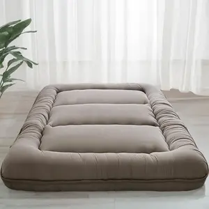 MAXYOYO 6" Extra Thick Japanese Floor Mattress Futon Mattress, Foldable Tatami Pad for Adults, Roll Up Floor Bed for Guest Room Bedroom RV, Dark Grey, Queen