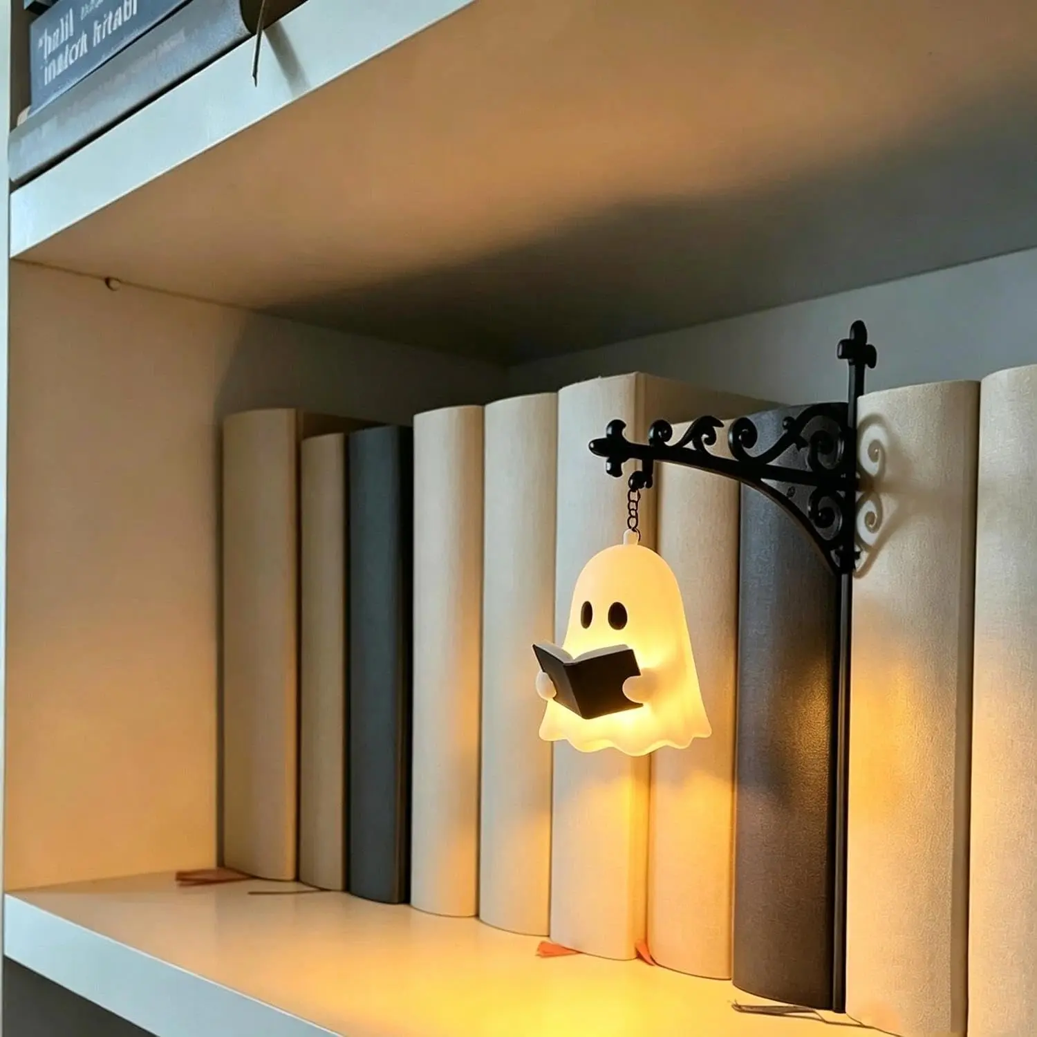Library Lantern-Decorative Bookshelf Lighting, Reading Book Shelf Lights for Bookworms, Antique Led Books Nook Lamp Ornament for Study Reading Corner Home Library, Unique Gift for Book Lovers