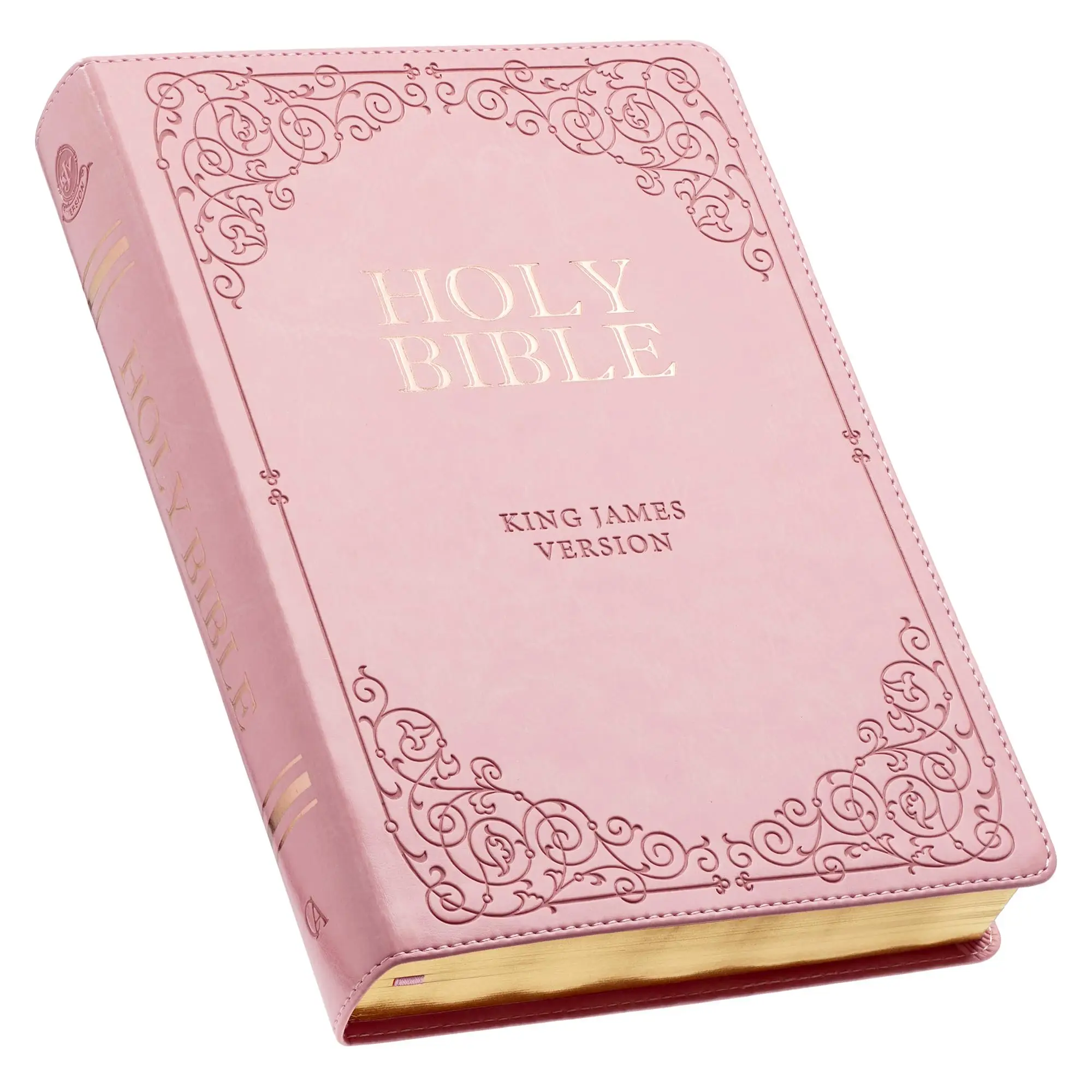 KJV Holy Bible, Giant Print Full-size Faux Leather Red Letter Edition - Thumb Index & Ribbon Marker, King James Version, Pink (KJV Full Size GP Editio