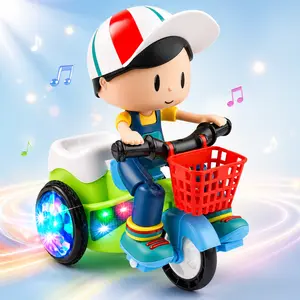 Electric Stunt Tricycle Toy for Kids – Lights, Music & Smart Obstacle Avoidance, Fun Interactive Ride-On Style Toy