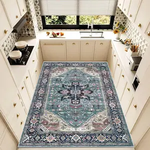 Traditional Style Kitchen Rug, Non-slip Kitchen Mat, Waterproof Kitchen Runner, Easy To Clean Kitchen Floor Mat, Kitchen Decor