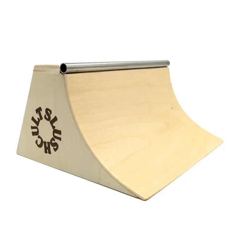 Slushcult Quarter Pipe Bank, Branded Logo Skateboarding Accessory for Skateboards, 6" Long, 5" Wide Fidget & Finger Toy (Classic & Novelty Toys Category), Skating