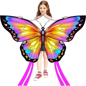 Butterfly Kites for Kids & Adults,55" x 28" Large Beginner Kite for Kids Ages 4-8,Easy to Fly for Beginners, Each Kite with 300ft Line Handle,Beach Kites for Outdoor Activities & Family Trip