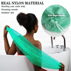 Genuine Natural Fiber African Exfoliating Net (2-Pack) - Authentic Deep Cleansing Bath Sponge, The Ultimate in Self-Care