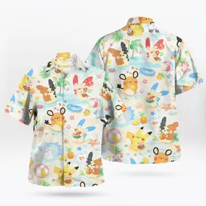 Exclusive Summer Arc – Anime Pastel PKM Beach Party Kawaii Hawaiian Shirt