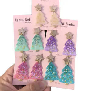 Glittery Christmas Trees Earrings