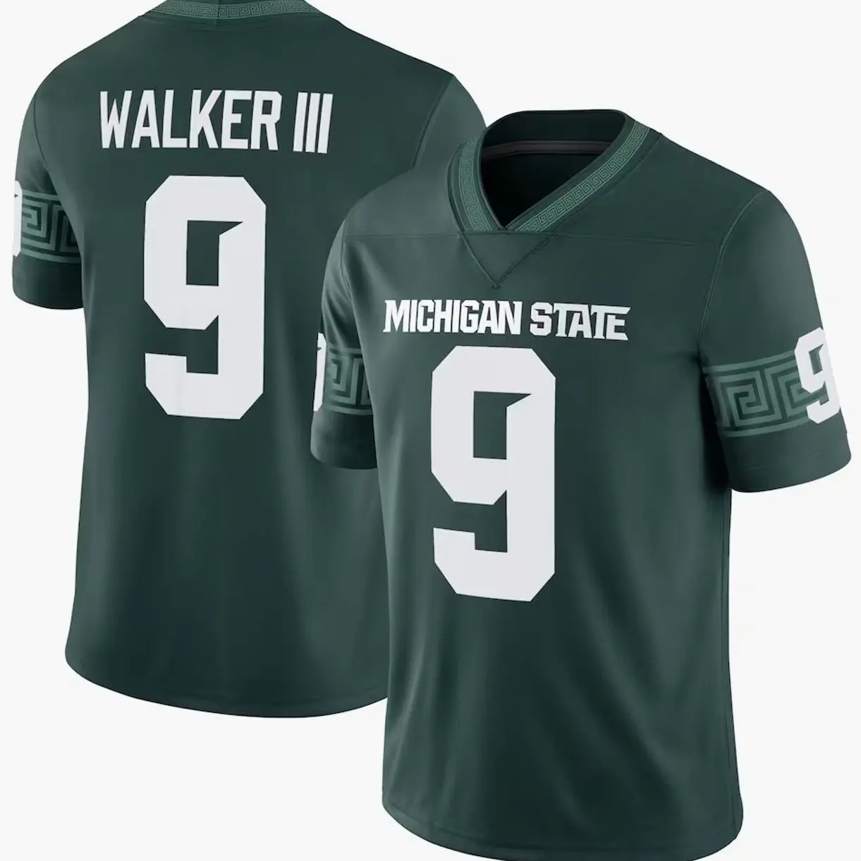 Unisex Football 9 Walker III Michigan State Spartans College Team Alumni Game Jersey - Green