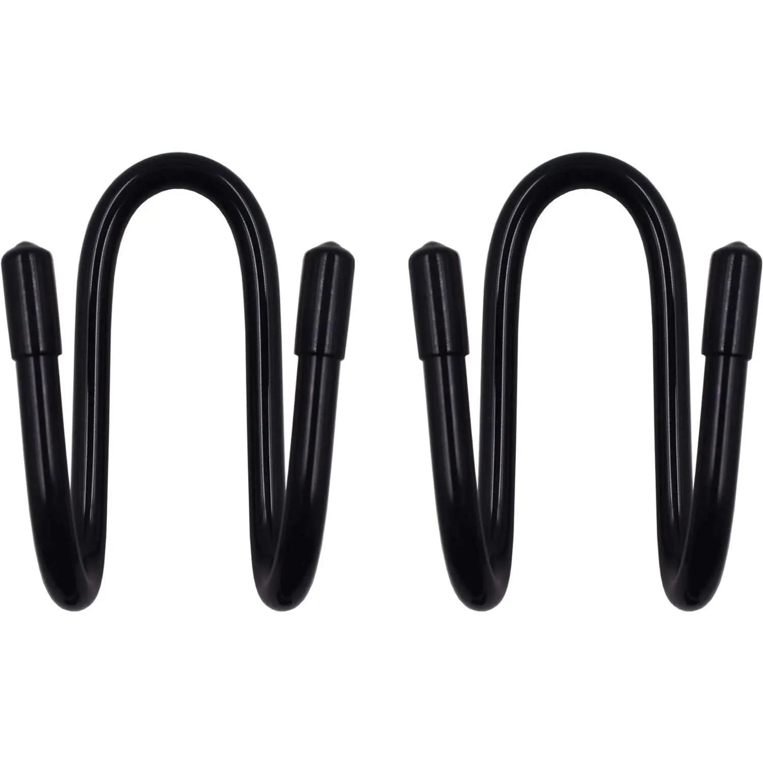 Car Interior Stowing & Tidying Metal Hat Organizer, Flexible Over-The-Seat Hard Hat Rack with Adjustable Hangable Headrest Hooks (Black, 2-Pack)