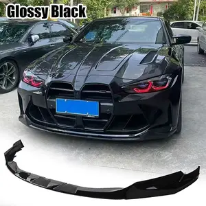3pcs Glossy Black Front Bumper Lip Spoiler For BMW G80 M3 G82 G83 M4 2021-2025